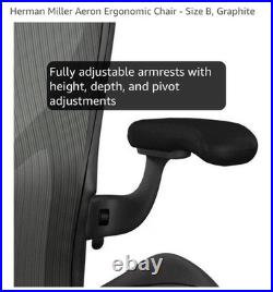 Herman Miller Aeron Ergonomic Office/Desk Chair Size B Graphite PostureFit