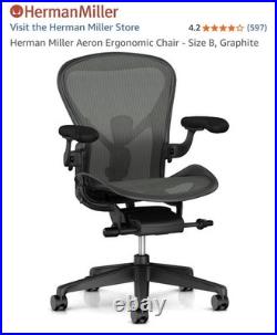 Herman Miller Aeron Ergonomic Office/Desk Chair Size B Graphite PostureFit