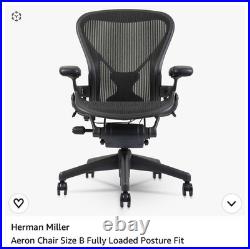 Herman Miller Aeron Ergonomic Office/Desk Chair Size B Graphite PostureFit