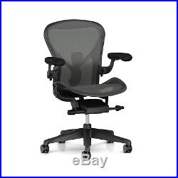 Herman Miller Aeron Ergonomics Office Chair, Tilt Limiter, Size C, Graphite