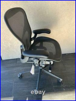 Herman Miller Aeron Fully Loaded Black Mesh Chair Size B Looks New