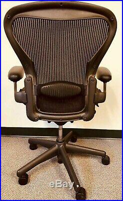 Herman Miller Aeron Fully-Loaded Size C Posture Fit Leather Arm Pads