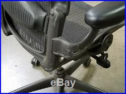 Herman Miller Aeron Graphite Adjustable Ergonomic Lumbar Office Chair Size B