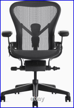 Herman Miller Aeron Graphite with Graphite base Size B chair