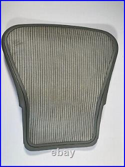 Herman Miller Aeron Gray MINERAL Mineralite Size B Chair Mesh Seat BACK USED