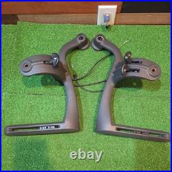 Herman Miller Aeron LH & RH Side Arm Wheel Yoke with knob controls and cables