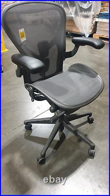 Herman Miller Aeron Mesh Backed Chair-B Size Graphite