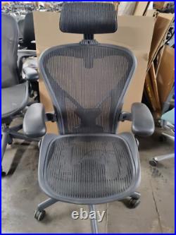 Herman Miller Aeron Mesh Chair Medium B fully Adjust Posture fit mesh Headrest