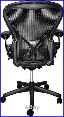 Herman Miller Aeron Mesh Chair Medium B fully adjustable Posture fit black mesh