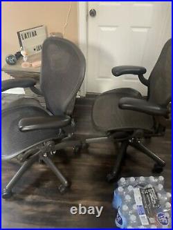 Herman Miller Aeron Mesh Chair Medium B fully adjustable Posture fit black mesh