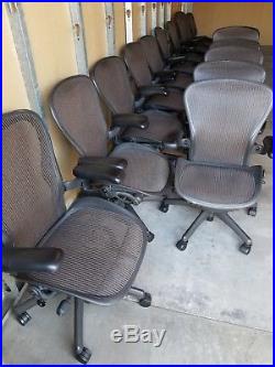 Herman Miller Aeron Mesh Chair Medium SIZE B fully adjustable lumbar & arms