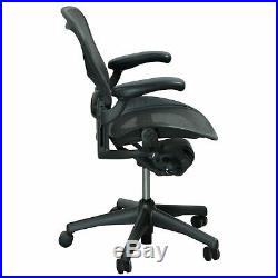 Herman Miller Aeron Mesh Desk Chair Large C fully adjustable lumbar black mesh
