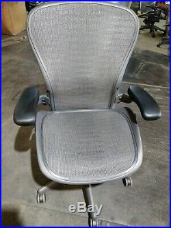 Herman Miller Aeron Mesh Desk Chair Large C fully adjustable lumbar tuxedo mesh