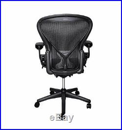 Herman Miller Aeron Mesh Desk Chair Large C fully adjustable posture fit black
