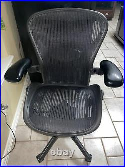 Herman Miller Aeron Mesh Desk Chair Loaded & Adjustable Size B With Lumbar Support