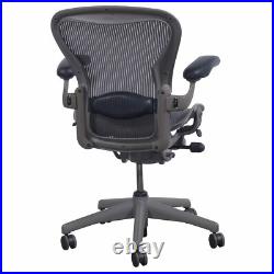 Herman Miller Aeron Mesh Desk Chair Small A fully adjustable lumbar black mesh