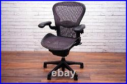Herman Miller Aeron Mesh Office Chair Medium Size B fully adjust purple lumbar