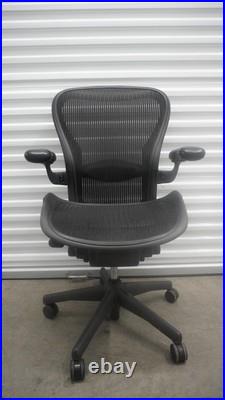 Herman Miller Aeron Mesh Office Desk Chair Large C fully adjust Lumbar Black