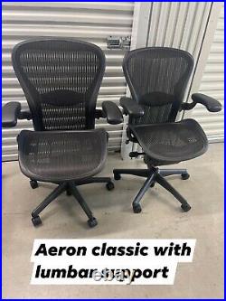 Herman Miller Aeron Mesh Office Desk Chair Medium Size B fully adjustable lumbar