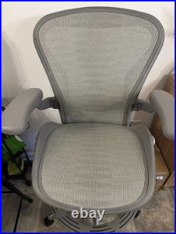 Herman Miller Aeron Mesh Work Stool, Bar Height loaded size B Orig