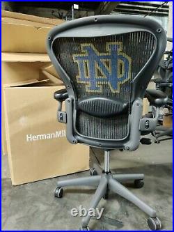 Herman Miller Aeron Notre Dame Mesh Desk Chair Medium Size B fully adjust lumbar