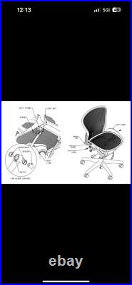 Herman Miller Aeron OEM C Size Seat Replacement 3D01 Brand New