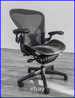 Herman Miller Aeron Office Chair Black Refurbrished, Excellent