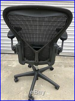 Herman Miller Aeron Office Chair, Black Size C