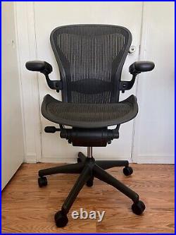 Herman Miller Aeron Office Chair Black Size b Fully Loaded Version