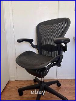 Herman Miller Aeron Office Chair Black Size b Fully Loaded Version