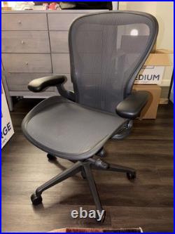 Herman Miller Aeron Office Chair Classic Size C, with Lumbar Support, Carbon