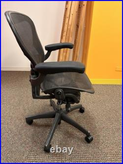 Herman Miller Aeron Office Chair Fully Loaded Lumber Fit Black Size B