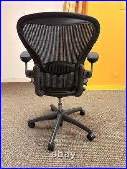 Herman Miller Aeron Office Chair Fully Loaded Lumber Fit Black Size B