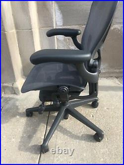 Herman Miller Aeron Office Chair Fully Loaded Model B Medium Size Carbon Color