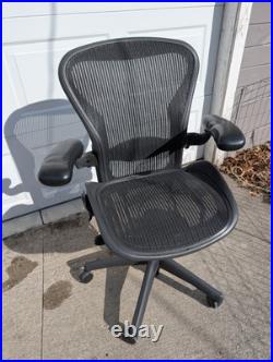 Herman Miller Aeron Office Chair Fully Loaded Posture fit Black Size B