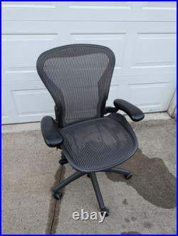 Herman Miller Aeron Office Chair Fully Loaded Posture fit Black Size B