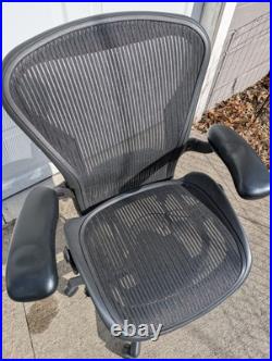 Herman Miller Aeron Office Chair Fully Loaded Posture fit Black Size B