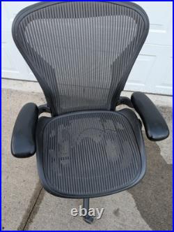 Herman Miller Aeron Office Chair Fully Loaded Posture fit Black Size B