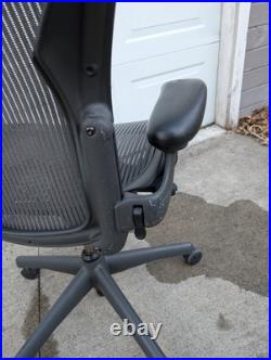 Herman Miller Aeron Office Chair Fully Loaded Posture fit Black Size B