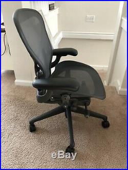 Herman Miller Aeron Office Chair Remastered Graphite Size B Upgraded
