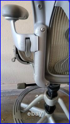 Herman Miller Aeron Office Chair Silver Titanium Drafting Stool Office Chair