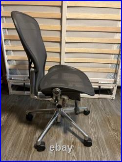 Herman Miller Aeron Office Chair Size B Graphite & Polished Aluminum