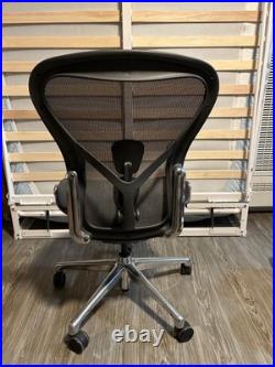 Herman Miller Aeron Office Chair Size B Graphite & Polished Aluminum