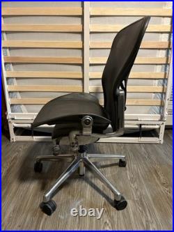 Herman Miller Aeron Office Chair Size B Graphite & Polished Aluminum