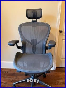 Herman Miller Aeron Office Chair Size B Remastered Version with Headrest