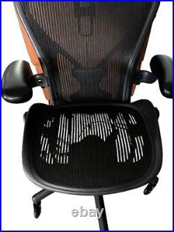 Herman Miller Aeron Office Chair WithAtlas Head Rest & Lumbar Support Blk Size B