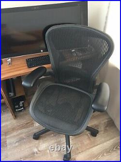 Herman Miller Aeron Office Desk Chair Graphite Basic, Plus Lumbar Support