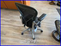 Herman Miller Aeron Office Desk Chair Polished Aluminum Medium Size B PostureFit