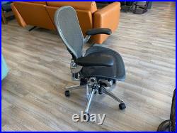 Herman Miller Aeron Office Desk Chair Polished Aluminum Medium Size B PostureFit