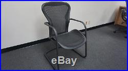 Herman Miller Aeron Office Side Guest Waiting Room Chair Graphite Black Mesh